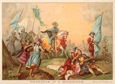 マリニャーノの戦いにおけるフランスのフランシス1世、1515年（クロモリト） 作： Alexandre Evariste Fragonard